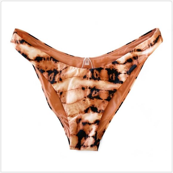 Seafolly Australia Copper Tan High Tide High Cut Pant Swimsuit Bottoms NWT US 8 - Picture 3 of 6